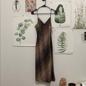 Leopard silk dress. Worn once.